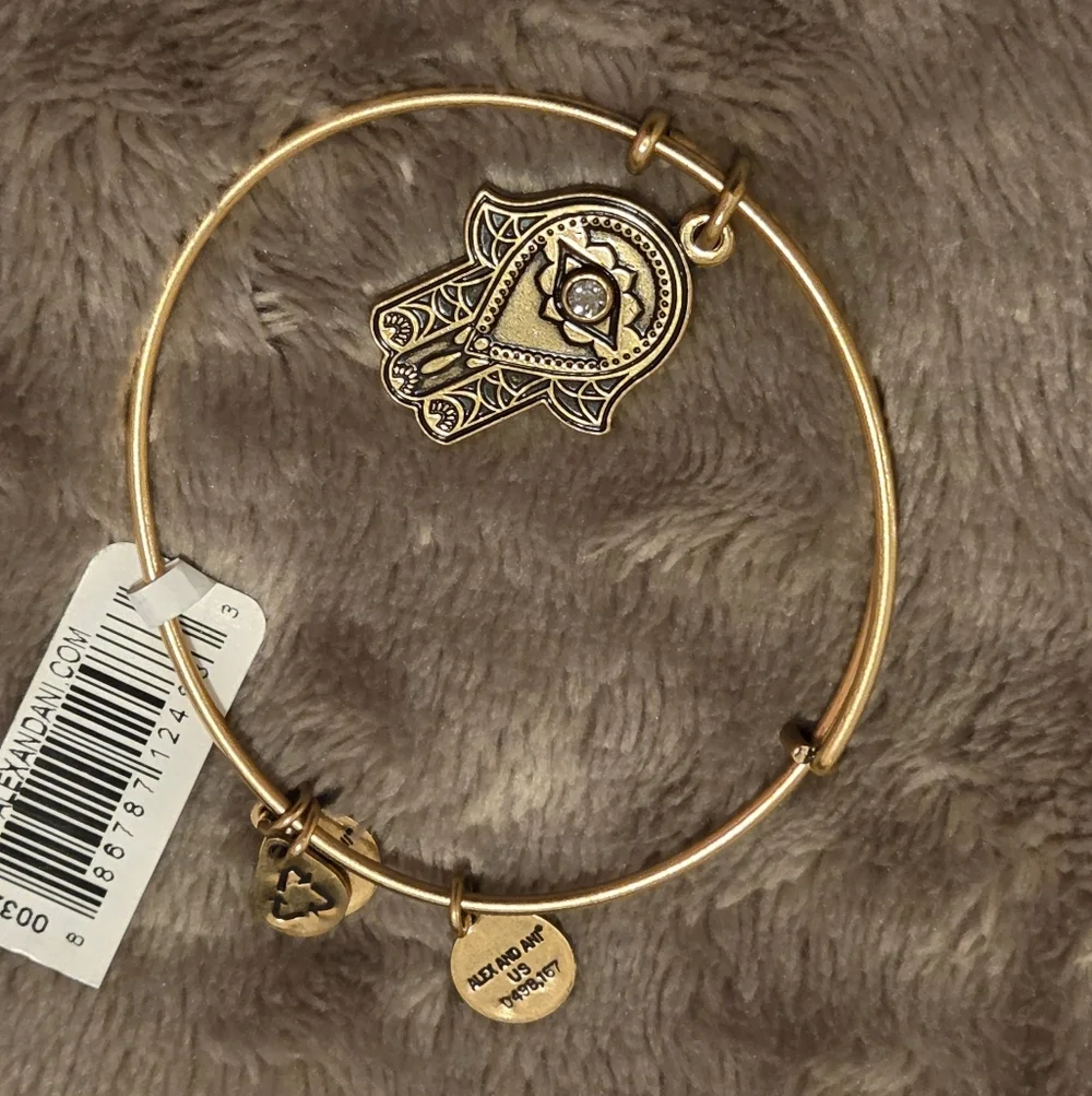 Alex and Ani Gold Hamsa Charm Bracelet